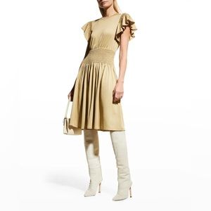 NWT Rebecca Taylor Flutter Sleeve Dress